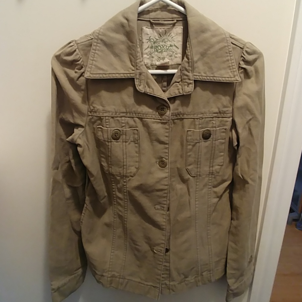 Roxy women's army green jacket